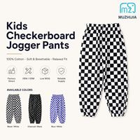 Pantalon de jogging à carreaux personnalisé pour enfants, 100 % coton, doux, respirant, taille élastique, garçons et filles, OEM, faible MOQ, boutique
