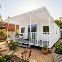 Mobil-home de luxe préfabriqué en gros avec 2 chambres, 1 salle de bain et 1 cuisine pour la famille