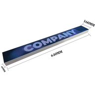 Écran d'affichage à LED intérieur en couleur publicité défilement barre de texte sans cadre matrice de points bordure étroite enseignes électroniques en métal
