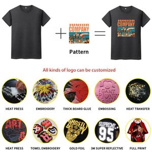 OEM nuevo diseño 100% algodón camisetas logotipo personalizado lavado ácido camiseta sólido bordado peso pesado 250gsm 3D impresión Camiseta corta - Product Image 4