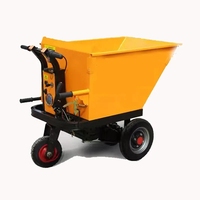 Camion à benne basculante mobile électrique avec le chariot à trois roues pour le béton, la brique et le sable