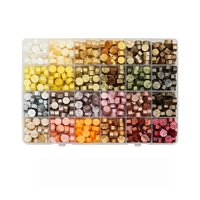Kit de Perles de Cire à Cacheter de Couleur Unie pour Boîtes à Compartiments, Ensemble de Perles de Cire Mixtes, Matériel de Cire à Cacheter pour Bricolage, Artisanat, Journal et Invitations