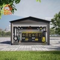 Garage Conteneur Préfabriqué Daxiang Personnalisé 1, 2 ou 3 Voitures avec Appartement Superposé