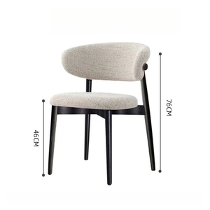 Chaise de relaxation 2026 incontournable avec cadre en bois massif et coussin en coton-lin pour salon et <span class=keywords><strong>salle</strong></span> <span class=keywords><strong>à</strong></span> <span class=keywords><strong>manger</strong></span> - Product Image 6