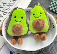 Porte-clés en peluche avocat amusant, pendentif de sac à dos mignon en forme d'avocat, jouet en peluche personnalisé pour machine à griffes
