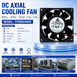 Ventilador de Refrigeración y Ventilación de Flujo Axial de Alta Velocidad Delta DC24V 1.63A AC EC 5V 12V 48V 8CM 8038 80X80X38MM PFB0824DHE para Inversores - Product Image 5