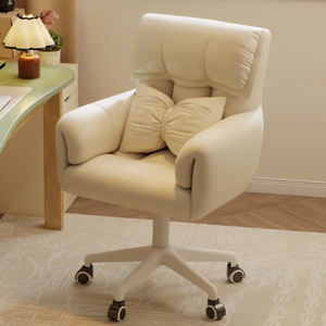 <span class=keywords><strong>Fauteuil</strong></span> de bureau rembourré en peluche avec base pivotante - Product Image 1