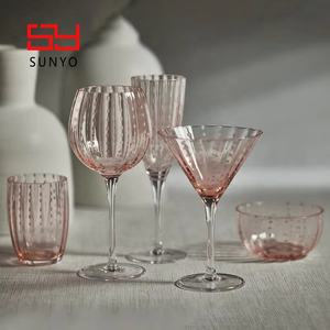 SUNYO Ensemble de verres <span class=keywords><strong>à</strong></span> <span class=keywords><strong>vin</strong></span> ballon de pluie Tasse en <span class=keywords><strong>verre</strong></span> bleu Bols en <span class=keywords><strong>verre</strong></span> <span class=keywords><strong>à</strong></span> condiments <span class=keywords><strong>à</strong></span> pois blancs <span class=keywords><strong>Verre</strong></span> <span class=keywords><strong>à</strong></span> <span class=keywords><strong>vin</strong></span> de couleur variée - Product Image 4