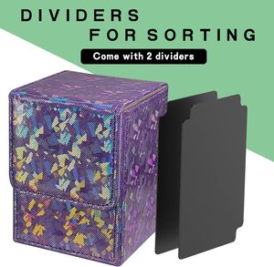 Boîte de rangement pour cartes, capacité de plus de 100 cartes, boîte de rangement verticale scintillante pour cartes TCG, compatible avec les cartes Commander MTG <span class=keywords><strong>Magic</strong></span> the Gathering - Product Image 6