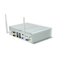 Nueva Caja de PC Industrial con SSD de Doble Núcleo y Linux, Intel DDR4, LAN Dual, RS232, RS485, GPIO, Mini PC sin Ventilador de Aleación de Aluminio