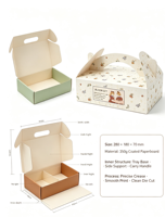 Boîte cadeau pliable écologique biodégradable faite à la main avec logo personnalisé, options de taille et de couleur, matériaux recyclés