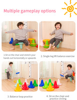 Nouvelle conception, jouet sensoriel pour enfants, entraînement sensoriel en intérieur, jouet en plastique écologique, pierre d'équilibre, chaise inclinée, 4 ans, unisexe