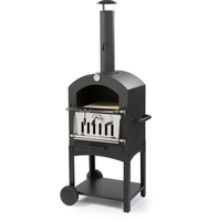 Four à pizza d'extérieur en acier inoxydable pour la maison 12 pouces BBQ Camping Roasting Grill Grill