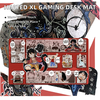 Tapis de bureau carré extra large chauffant FRQ pour le gaming et le bureau, bords anti-cousures, antidérapant, en caoutchouc et tissu