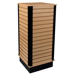 Luckeway — présentoir de vente au détail, panneaux en mélamine, magasin MDF, socle rotatif noir - Product Image 1