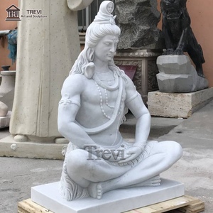 宗教的なヒンドゥー教の神の石の彫刻白い大理石のシルディサイババ像 - Product Image 5