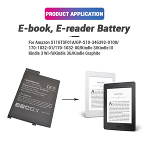 Bateria para leitor digital, 3.7v 1900mah substituição GP-S10-346392-0100 170-1032-01 170-1032-00 kindle 3 kindle iii - Product Image 4