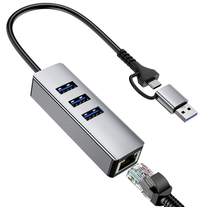 Hub USB 3.0 SYONG con Adaptador Gigabit Ethernet de 1000 Mbps, 3 Puertos USB, Compatible con <span class=keywords><strong>MacBook</strong></span>, Surface <span class=keywords><strong>Pro</strong></span>, Linux, Chromebook - Product Image 1