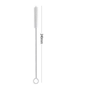 RTS Vente en gros Moins cher Paille durable Brosse <span class=keywords><strong>de</strong></span> nettoyage/Brosse <span class=keywords><strong>de</strong></span> nettoyage Verre Pailles en métal pour le vin en silicone 1 Pièce Logo personnalisé - Product Image 4