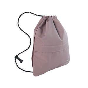 Accept Custom Logo Cotton Canvas <b>Drawstring</b> Backpack with Zippered Front Pocket Cinch Sack Pull String <b>Bags</b> for Gym,School - Product Image 5