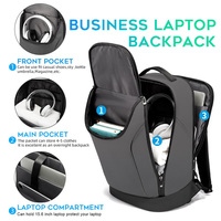 Mochila de Negocios de Gran Capacidad para Hombre con Logotipo Personalizado, Resistente al Agua, para Portátil, Multifuncional, Informal, para Viajes