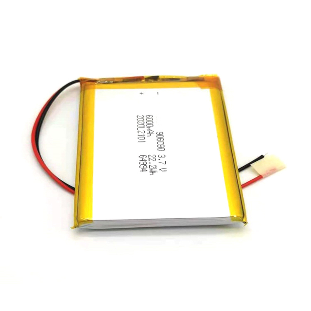 Lithium Polymer Battery Cell 3.7V 6000mAh LiFePO4 18650 for Consumer Electronics & Power Tools 500 Cycle Life Model 906090