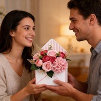 Kotak Amplop Buket Bunga Lipat, Kemasan Buket Bunga, Kotak Kertas Hadiah, Pernikahan, Pesta, Ulang Tahun, Hari Ibu, Kotak Bunga