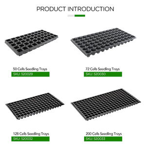 Baki Semai 50 Lubang Tahan Lama, 128 Kotak Plastik PS untuk Pembibitan Sayuran, Bunga, dan Tanaman Kebun - Product Image 3