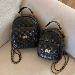 Bolso de Hombro Doble Premium en Oferta, Mini Mochila de PU con Cierre Metálico, Bolso de Hombro Pequeño para Mujer - Product Image 2