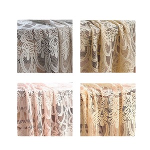 <b>Round</b> Lace <b>Tablecloth</b> Ivory Polyester European Style Home Dining Coffee <b>Table</b> Cloth Embroidered Pattern Retro Decor - Product Image 5