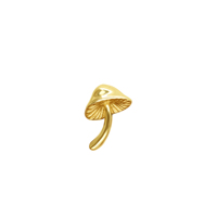 Lotus En Gros 14K 18K Or Massif Champignon Fin Chanceux Nuage Oiseau Fileté Interne Dos Plat Goujons Boucles D'oreilles Piercing Bijoux