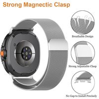 Bracelet de montre magnétique en métal milanais pour Samsung Galaxy Watch8/9 Classic Ultra 40 mm 44 mm, bracelet de montre en acier inoxydable