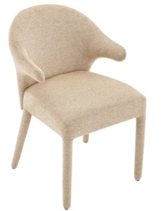 Sillón Moderno Tapizado en Tela Bouclé con Esponja de Alta Resiliencia y Patas de Metal para Hotel, Comedor o Cafetería - Product Image 5