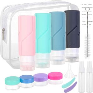 Kits de Viaje al por Mayor: Botella de Silicona para Champú con Tarro para Crema y Accesorios de Aseo - Product Image 1