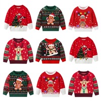 Pull en polyester à motif animal renne, tendance et festif pour Noël, idéal pour les fêtes de fin d'année – Meilleure vente directe usine