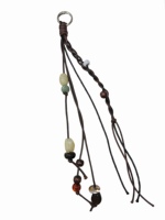 Porte-clés ethnique Yiliuba en métal perlé, breloque de luxe pour sac, accessoire de véhicule, cadeau d'anniversaire personnalisé, vintage élégant, quatre