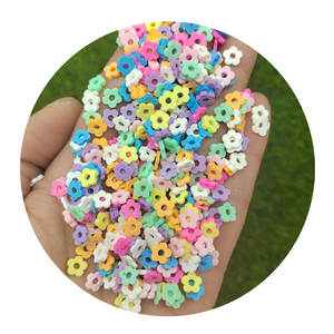 Kawaii بوليمر كلاي مزيج الألوان قلب/نجمة/زهرة/القوس/ندفة الثلج/جولة/حبيبات شريحة DIY مسمار فن الديكور سحر كرافت - Product Image 2