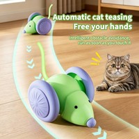 Jouet électrique pour chat avec fonction d'évitement automatique des obstacles et chargement USB. Souris robotique interactive d'intérieur pour chatons