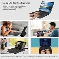 Clavier avec pavé tactile sans fil pour iPad Pro 11 pouces 1ère-4ème génération et iPad Air 11 pouces M2 M3 M4, clavier intégré avec charge USB-C