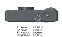 Kamera Digital Retro Tanpa Layar 2026 New China Murah dengan Sensor CMOS 12MP, Flash LED Terintegrasi untuk Berkemah, Penutup Transparan