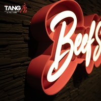 Lettres en acrylique 3D thermoformées personnalisées, étanches IP65, éclairées par LED multicolores, transformables, pour décoration