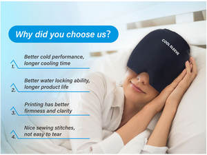 CSI 2025 Gorro de Terapia de Compresión Fría/Caliente de Gel Elástico Más Vendido, Envoltura de Cobertura Total 360° para Rehabilitación de Dolores de Cabeza - Product Image 2