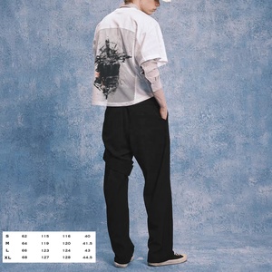 T-shirt décontracté vintage à manches courtes pour homme en coton 100% taille plus avec motif uni respirant et à séchage rapide - Product Image 2