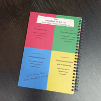 Agenda Formato A5 (148 mm X 210 mm), Libro, Brochure, Quaderno con Design e Stampa Personalizzati, Quaderno a Spirale, Copertina Rigida e Retro in Cartoncino