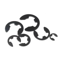 304 Stainless Steel E-Clip Black Retaining Ring Snap Ring Fastener GB896 Standard Construction Use M12 M15 M2 M3-M15