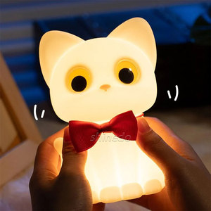 <b>Led</b> Night <b>Light</b> Cute Silicone Pat Lamp Touch Kids Silicone Night <b>Light</b> Animal Cat <b>Usb</b> Rechargeable <b>Led</b> Night <b>Light</b> - Product Image 6