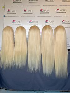 Perruque frontale complète 13x4 en cheveux humains 613 180% de densité, de 20 à 40 pouces - Product Image 5