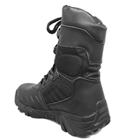 Bottes de combat pour hommes avec système de soutien, fermeture éclair, lacets, maille respirante, semelle extérieure en caoutchouc, imperméables, chaussures tactiques militaires