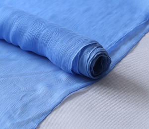 Tissu en mousseline de soie froissé 100% pure soie couleur <span class=keywords><strong>vert</strong></span> <span class=keywords><strong>sauge</strong></span> pour écharpe ou hijabs pour femme - Product Image 4