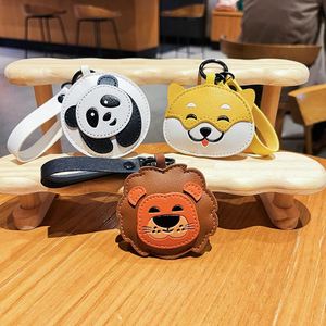 Creative 3D Cartoon Animal Keychain Cute Panda Dog Lion Leather <b>Key</b> <b>Chain</b> for Women Men Unique Gift Idea for Birthday Christmas - Product Image 2
